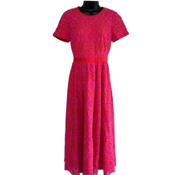 J. Crew Pink Lace Maxi Dress NWT - Picture 3 of 8